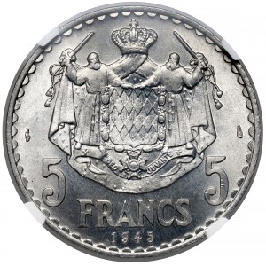 Monako, 5 franków 1945
