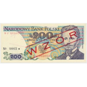 200 zł 1982 - WZÓR - BU 0000000 - No.0065