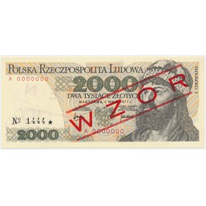 2.000 zł 1977 - WZÓR - A 0000000 - No.1444