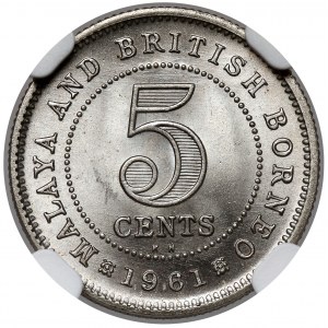 Malaje i Borneo brytyjskie, 5 centów 1961