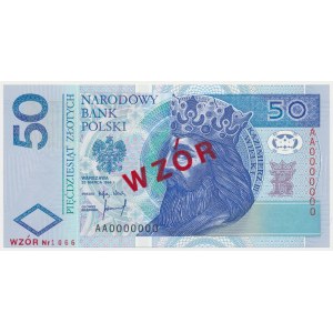 50 zł 1994 - WZÓR - AA 0000000 - Nr 1066