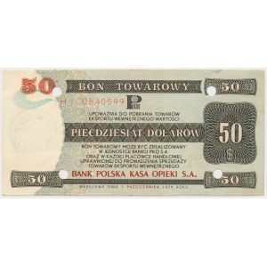 PEWEX 50 dolarów 1979 - HJ - skasowany