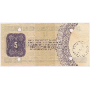 PEWEX 5 dolarów 1979 - HE - skasowany