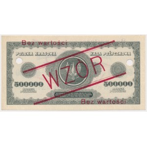 500.000 mkp 1923 - 6 cyfr - D - WZÓR - z perforacją