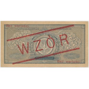 250.000 mkp 1923 - WZÓR - A 123456 ... bez perforacji