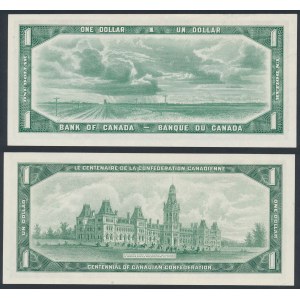 Canada, 1 Dollar 1954 & 1967 (2pcs)