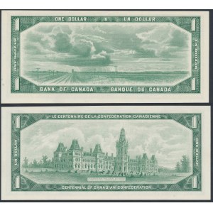 Canada, 1 Dollar 1954 & 1967 (2pcs)