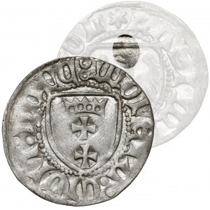 Kazimierz IV Jagiellończyk, Szeląg Gdańsk - orzeł BEZ korony