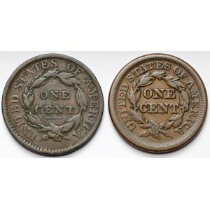 USA, Cent 1817-1851 - zestaw (2szt)