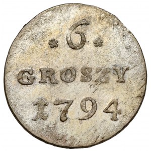 Poniatowski, 6 groszy 1794 - piękne