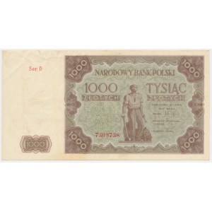 1.000 złotych 1947 Ser.D (duża litera)