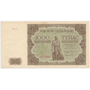 1.000 złotych 1947 Ser.F (mała litera)