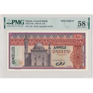 Egypt, SPECIMEN 10 Pounds (1969-78)