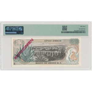 Mexico, 5 Pesos 1969 Specimen ESPECIMEN Serie 1A A0000000