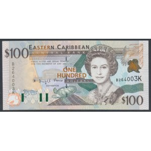 East Caribbean States, Saint Kitts 100 Dollars ND (1998) B 264003 K
