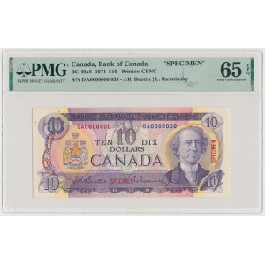 Canada, SPECIMEN 10 Dollars 1971