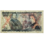 Great Britain, SPECIMEN 5 Pounds ND (1971-72)