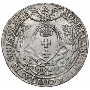 Ladislaus IV Vasa, Thaler Danzig 1640 GR - einzelne Schwänze
