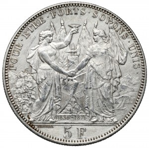 Szwajcaria, 5 franków 1876 - Festiwal strzelecki Lausanne