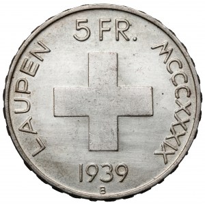 Szwajcaria, 5 franków 1939-B - Laupentaler