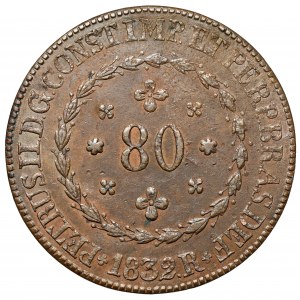 Brazylia, 80 reis 1832-R