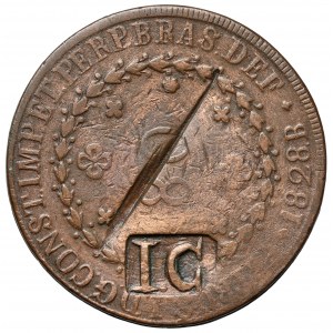 Brazylia, 80 reis 1828-B - kontrmarka IC