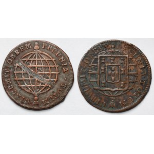 Brazylia, 20 reis 1803 i 1821 - zestaw (2szt)