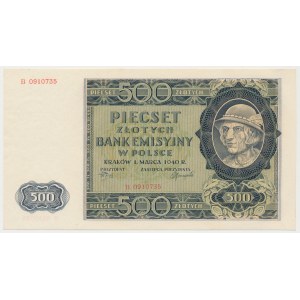 500 złotych 1940 - B
