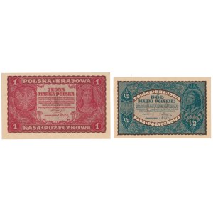 Zestaw 1 mkp 1919 i 1/2 mkp 1920 (2szt)