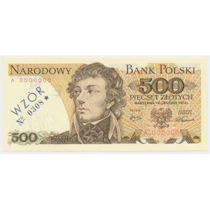 500 zł 1974 - WZÓR - A 0000000 - No.0308