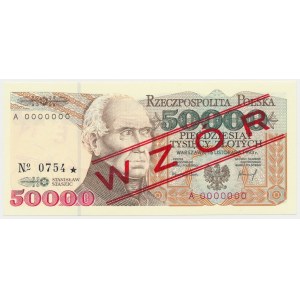 50.000 zł 1993 - WZÓR - A 0000000 - No.0754