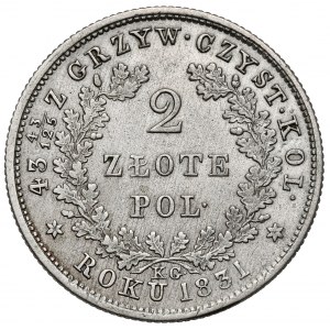 Novemberaufstand, 2 Zloty 1831 KG - ohne Scheide