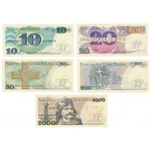 Zestaw 10 - 2.000 zł 1982-1986 (5szt)