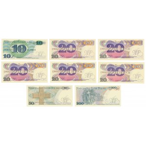PRL, zestaw banknotów (8szt)