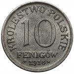 Królestwo Polskie, 10 fenigów 1918