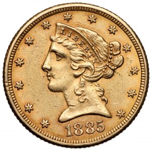 USA, 5 dolarów 1885, Philadelphia