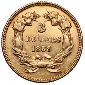 USA, 3 dolary 1888, Philadelphia