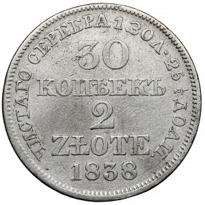 30 kopiejek = 2 złote 1838 MW, Warszawa