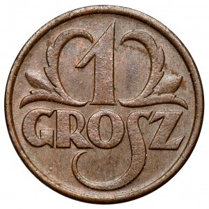 1 grosz 1928 - rozwarstwienie blachy