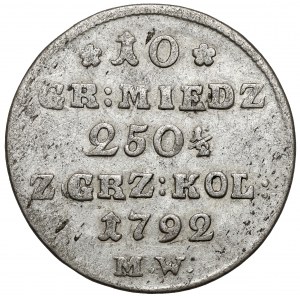 Poniatowski, 10 groszy 1792 MW