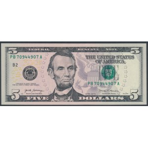 USA, 5 Dollars 2017 - 70944907 - radar number