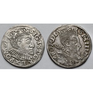 Zygmunt III Waza, Trojaki Poznań 1591 i 1598 - zestaw (2szt)