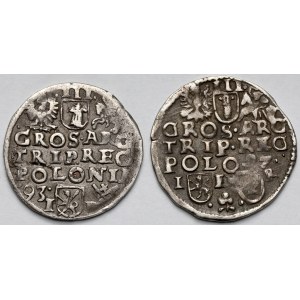 Zygmunt III Waza, Trojaki Poznań 1593 i 1597 - zestaw (2szt)