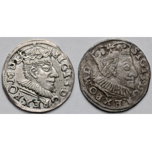 Zygmunt III Waza, Trojaki Poznań 1591 i 1592 - zestaw (2szt)