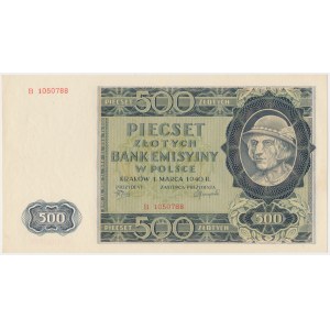 500 złotych 1940 - B