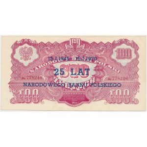 100 złotych 1944 ...owe - nadruk SPECIMEN / 25 lat NBP