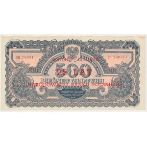 500 złotych 1944 ...owe - nadruk SPECIMEN / 25 lat NBP