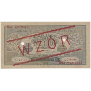 250.000 mkp 1923 - WZÓR - A 123456 ... z perforacją