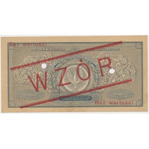 250.000 mkp 1923 - WZÓR - A 123456 ... z perforacją