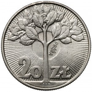 Próba CuNi 20 złotych 1973 Drzewo